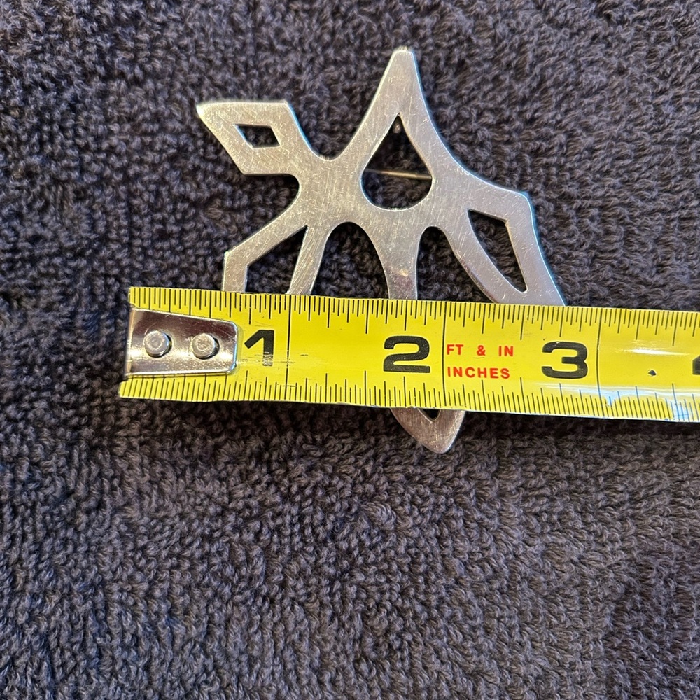 Erica Hult de Corral Vintage Modernist Brooch Pin Sterling Silver - Picture 3 of 4